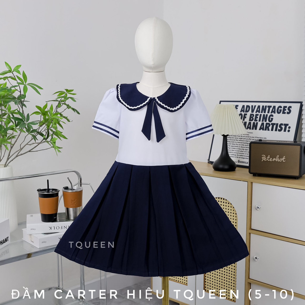 Đầm học sinh cấp 1 - 10-19 Mẫu kiểu xếp ly loại 1 mới nhất 2025 - Ảnh 8