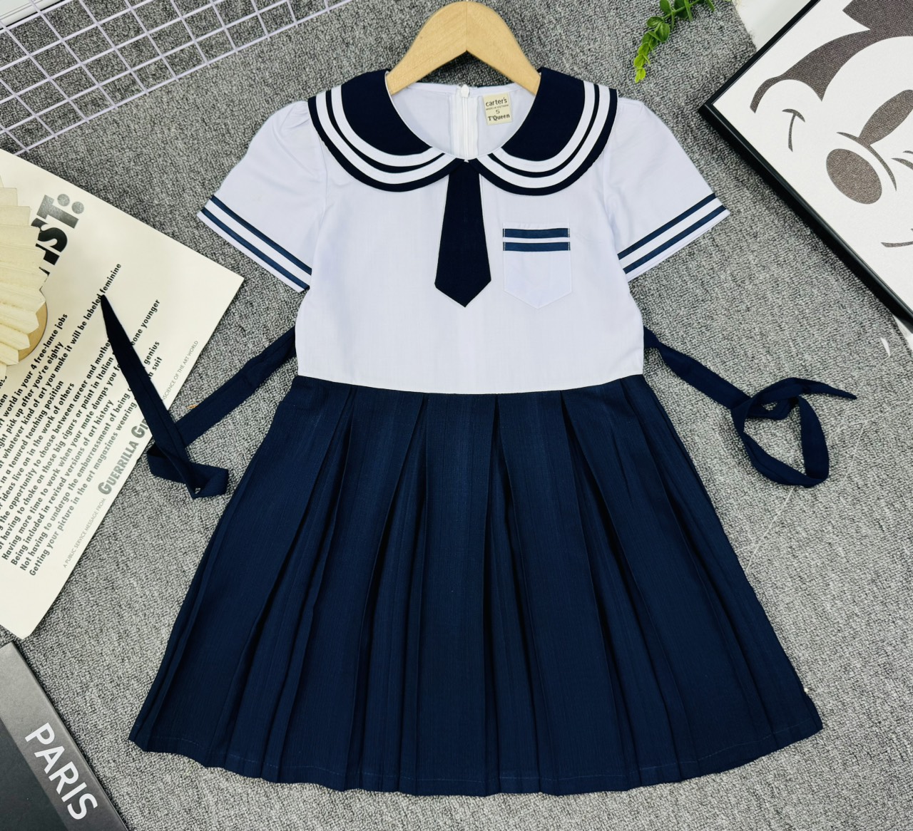 Đầm học sinh cấp 1 - 10-19 Mẫu kiểu xếp ly loại 1 mới nhất 2025 - Ảnh 5