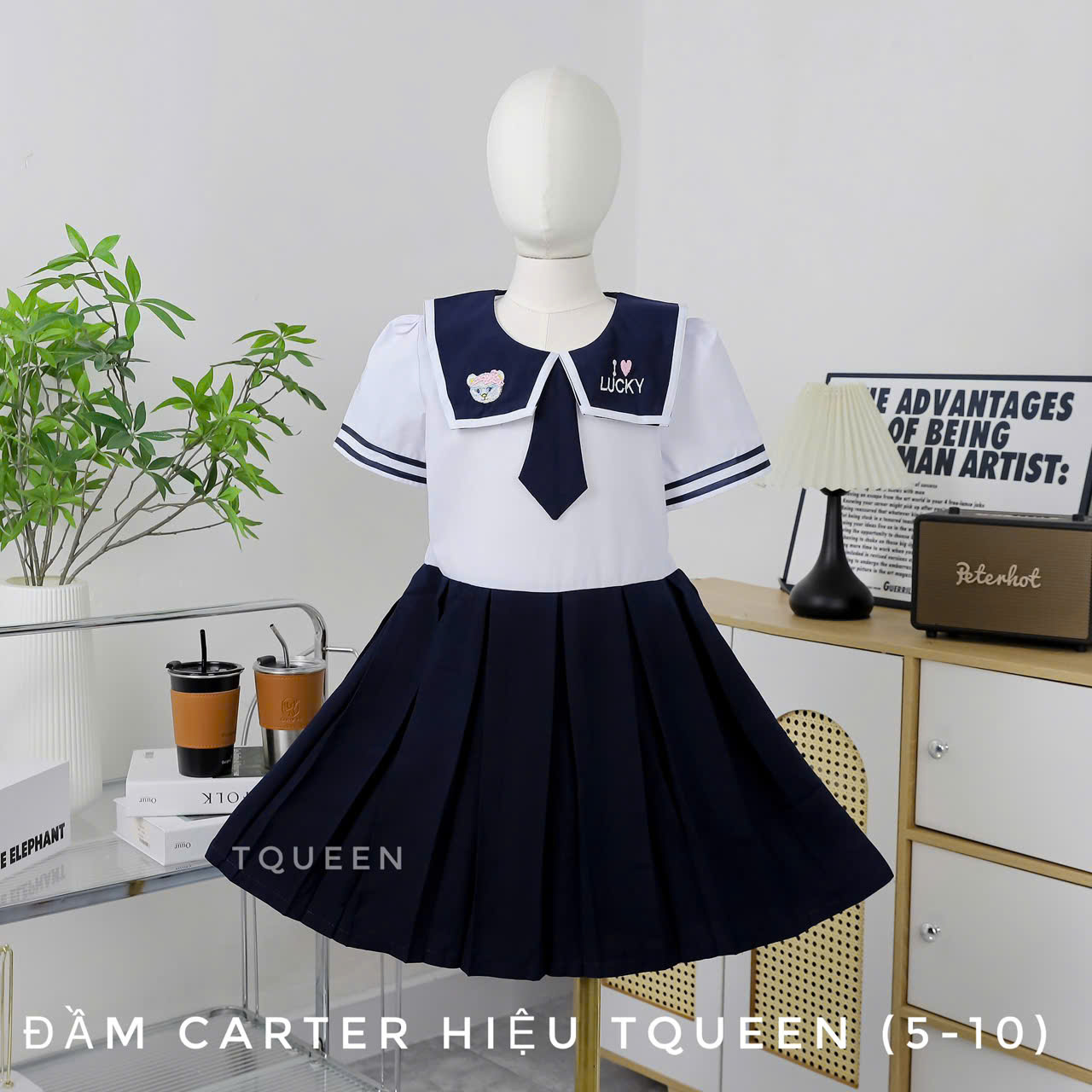 Đầm học sinh cấp 1 - 10-19 Mẫu kiểu xếp ly loại 1 mới nhất 2025 - Ảnh 11