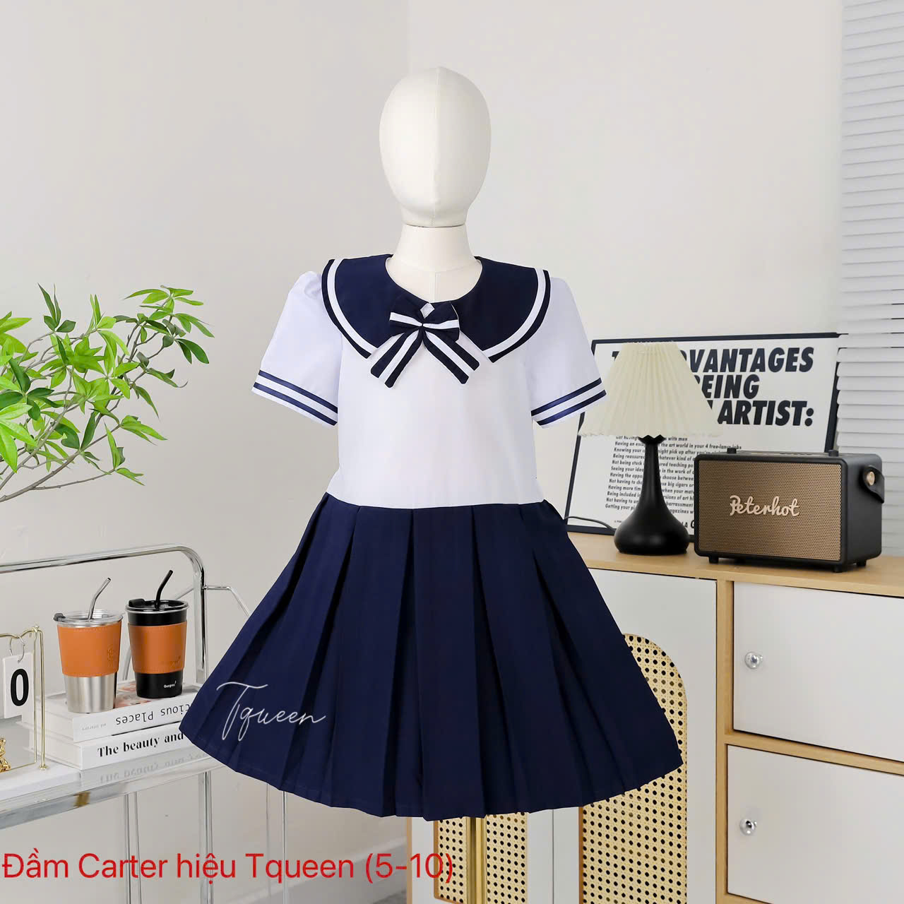 Đầm học sinh cấp 1 - 10-19 Mẫu kiểu xếp ly loại 1 mới nhất 2025 - Ảnh 12