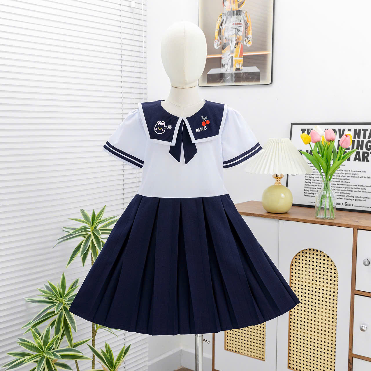 Đầm học sinh cấp 1 - 10-19 Mẫu kiểu xếp ly loại 1 mới nhất 2025 - Ảnh 10