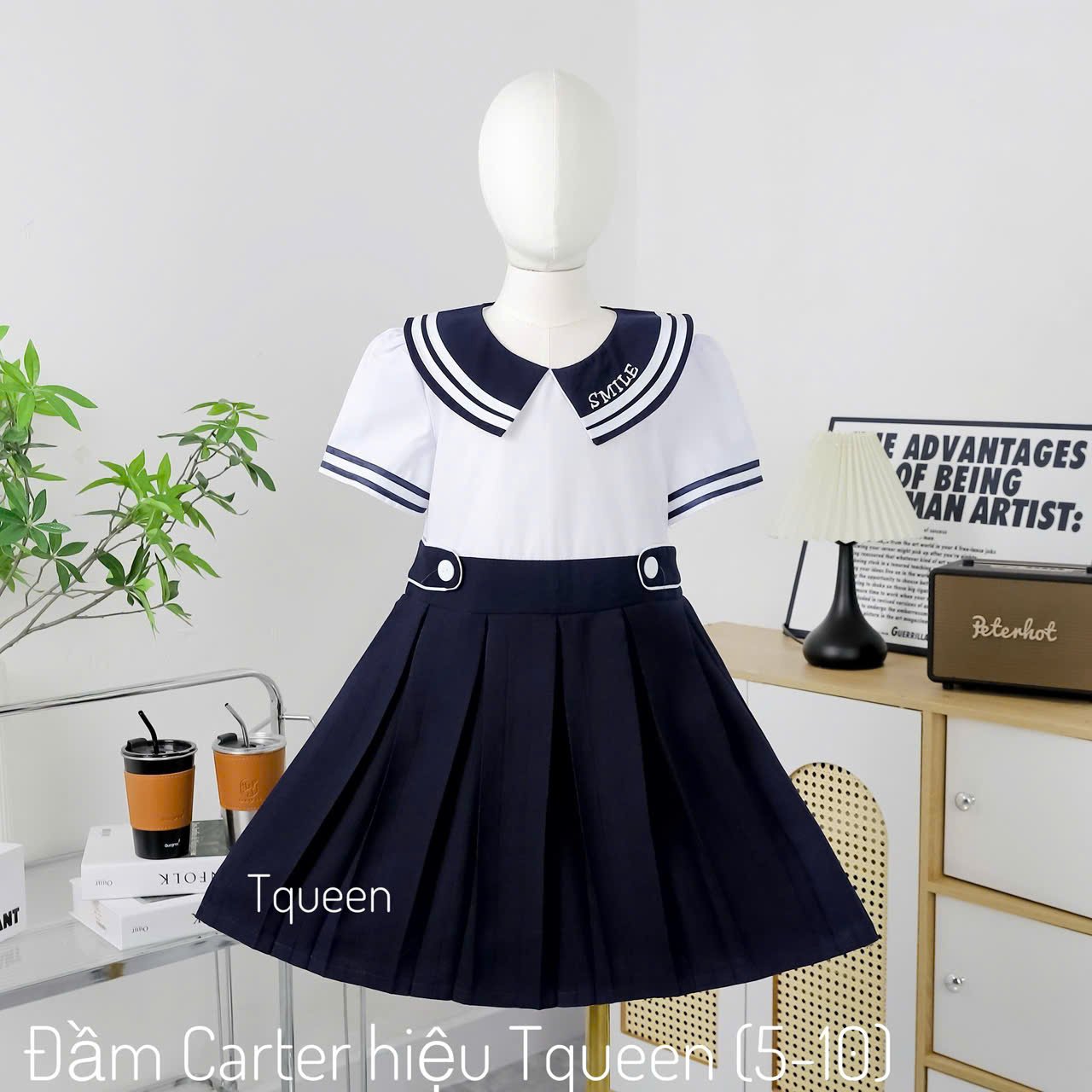 Đầm học sinh cấp 1 - 10-19 Mẫu kiểu xếp ly loại 1 mới nhất 2025 - Ảnh 9